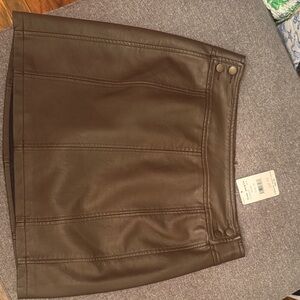 Free People Brown Mini Skirt